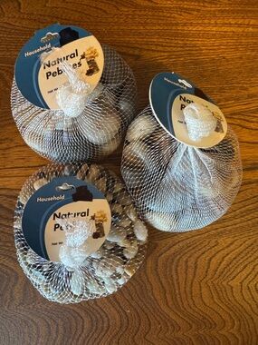 Kingsbridge International 3 bags -2 sizes Natural Pebbles Decorative Stones